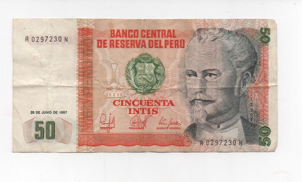 PERU DEL AÑO 1987 DE 50 INTIS